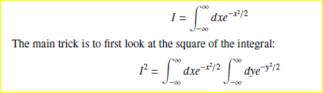 We will see how to evaluate the following Gaussian integral analytically: where we used a new name...