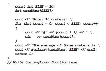 When an array name is passed to a function, what is actually being passed? What is the output of the...-3