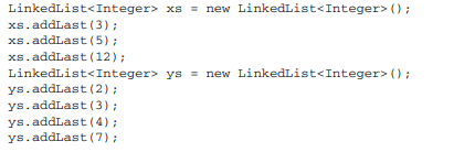 This exercise is similar to Exercise 5.1 part (B), but here you must merge two LinkedLists of...-2