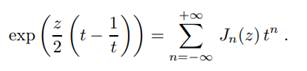 Derive directly from the definition (7.190) the two Bessel functions of the first kind with the...-1