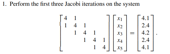 Repeat Exercise 1 for the Gauss–Seidel iteration. Which appears better?