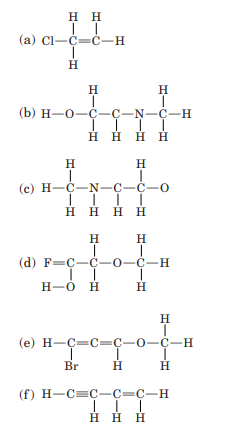 Some of the following structural formulas are incorrect because they contain one or more atoms that...