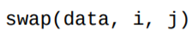 Write a function that shuffles the items in the list named data in place, without using the shuffle...-2