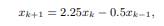 Write a program to generate the first n terms in the sequence given by the difference equation Use n...-1