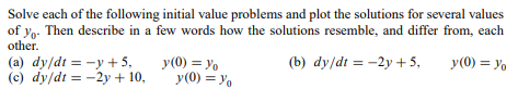Q1: In each of Problems 1 through 6 determine the order of the given differential equation; also...-13