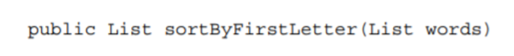 Write a method that takes a list of words, all of which start with capital letters, and returns a...