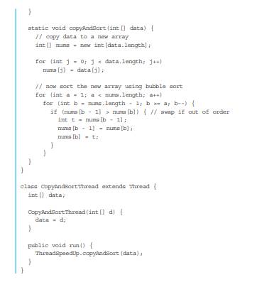 The following program tests the efficiency of threads. It should be run with two command-line...-2