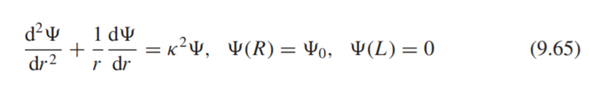 The following (nondimensional) problem governs the electric potential outside a cylinder that is...-1