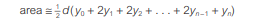 Write a program that calculates the integral of a function y using the ‘trapezium rule’. The area...