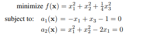 Construct the geometrical interpretation of Eq. (10.61) for the three-variable problem-1