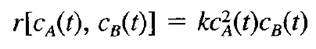 The rate of a chemical reaction is given by the expression where k = 0.5 m6/(kmole2-h) is a constant...