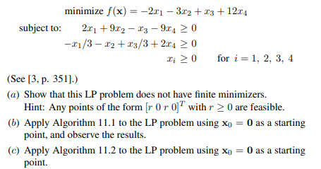 Consider the LP problem-1