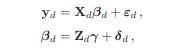 Work through all the details of the random coefficient model given by the equations for its two...