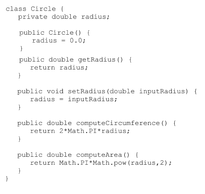 Answer the questions A–D about the following declaration of class Circle: A. Declare and create a...