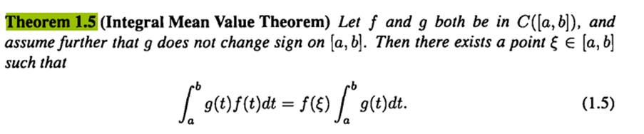 Finish the proof of the Integral Mean Value Theorem (Theorem 1.5) by writing up the argument in the...