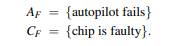 A certain jet aircraft’s autopilot has conditional probability 1/3 of failure given that it employs...