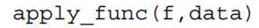 Building on the previous exercise, write a function that modifies data by applying a function f to...