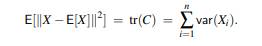 Show that if X is an n-dimensional random vector with covariance matrix C, then