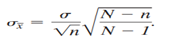 Finite Correction Factor The formula for the standard deviation of the sampling distribution of...-3