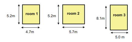 (a) Declare an array called rooms, to hold three Oblong objects. Each Oblong object will represent...