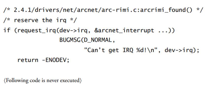 (Xie and Engler, 2002) describe an analysis technique for catching defects in code. The idea is that...-3