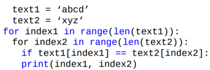 What is printed by the following loop? Explain why. Consider the following nested loop. List the...-2