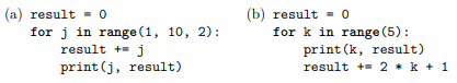 Show the output of each of these code fragments: Show the output of each of these code fragments:-2