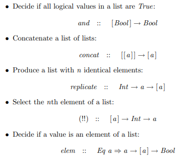 Without looking at the definitions from the standard prelude, define the following library functions...