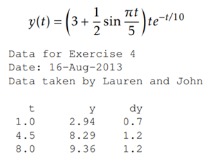 Create a data file with the data shown below. (a) Read the data into the Python program and plot...-3