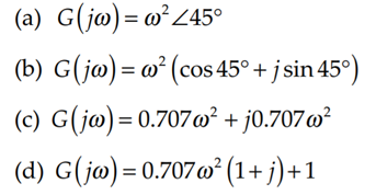 Draw the polar plot of each of the following complex functions: