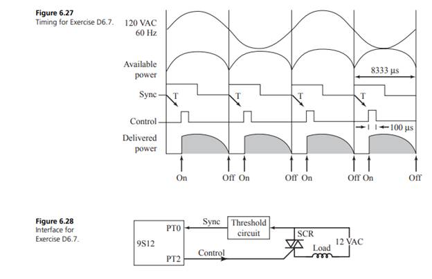 The objective of this exercise is to interface a silicon-controlled rectifier (SCR) using input...