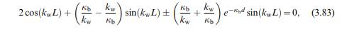 In the limit of thick barriers show that the equation which defines the energy levels of a...