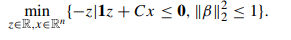 Consider Problem (20.1) (i) Write down the Lagrangian L and the dual function D explicitly for this...-1