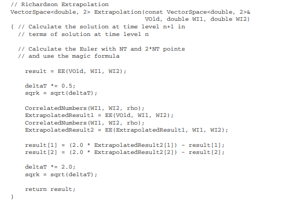 Examine the following piece of code for generating the path due to Richardson Extrapolation and find...