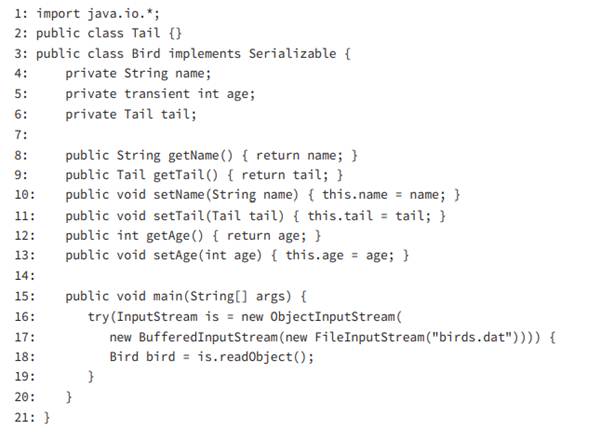 What is the result of executing the following code? (Choose all that apply.) A. It compiles and runs...