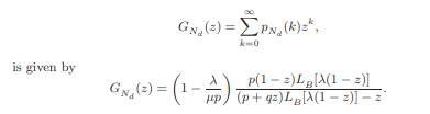 Consider a modification of the M/G/1 queue with FCFS scheduling so that after the completion of a...-3