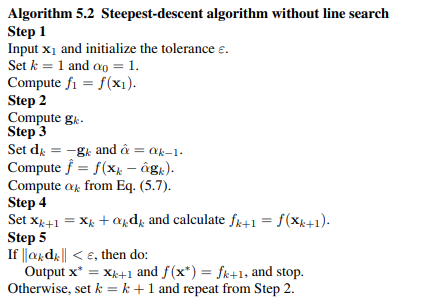 Solve Prob. 5.11 by applying Algorithm 5.2. Examine the solution points obtained.-2