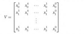 Given a vector x, construct in Python the matrix Where the X/ are the components of the vector x...-1