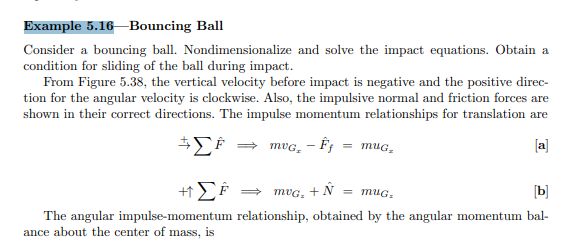 Consider the basketball in Example 5.16. Obtain the solution for the nondimensional equations for...