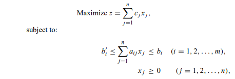 Frequently, linear programs are formulated with interval constraints of the form: 5 = 6x 1 - x 2 +...