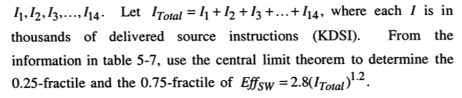 The unce~ainties in the amount of code to develop for the radar system in example 5-16, was...