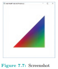 For the triangle of Experiment 7.1 calculate the RGB colors at the point (70.0, 50.0, 0.0) inside it...-2