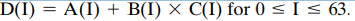 The following code segment needs to be executed 64 times for the evaluation of the vector arithmetic...-1