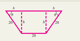 ARCHITECTURE An architect is asked to construct a game room in the shape of an isosceles trapezoid,...