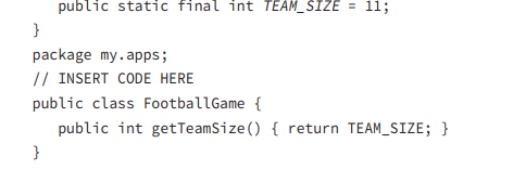 Which of the following statements can be inserted to make Football Game compile? A. import my....-2