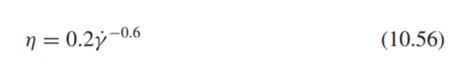 Solve for the entry flow of a power–law fluid into a region between two flat plates. The viscosity...