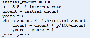 Consider the following program for computing with interest rates: (a)Explain with words what type of...