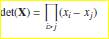 You should compute the determinant of the Vandermonde matrix appearing in Eq. (6.17): The easiest...