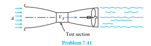 An engineer is designing a subsonic wind tunnel. Th e test section is to have a cross-sectional area...