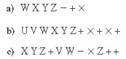 Convert the following expressions from reverse Polish notation to infix notation....-1